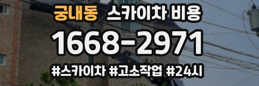 궁내동 스카이차 비용