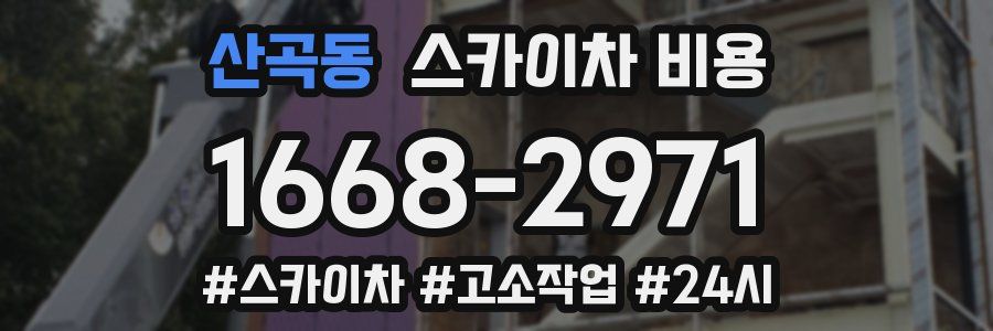 산곡동 스카이차 비용