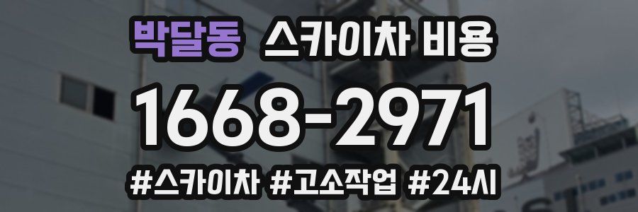 박달동 스카이차 비용