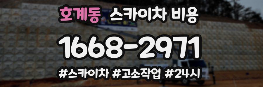 호계동 스카이차 비용