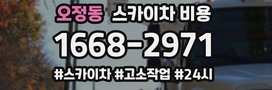 오정동 스카이차 비용