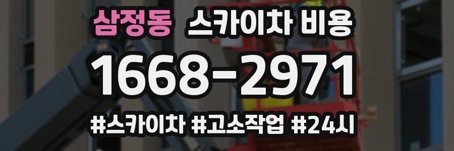 삼정동 스카이차 비용