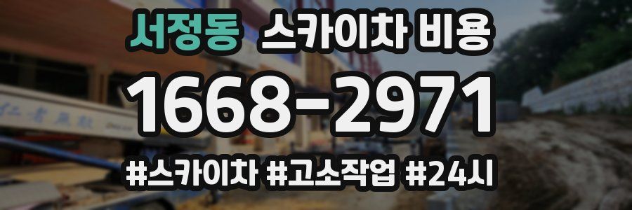 서정동 스카이차 비용