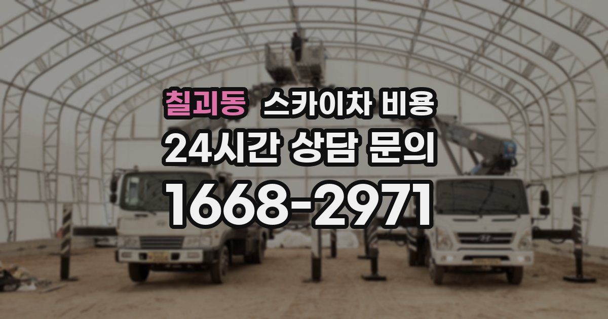 칠괴동 스카이차 비용