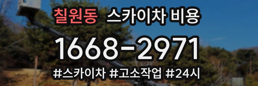 칠원동 스카이차 비용