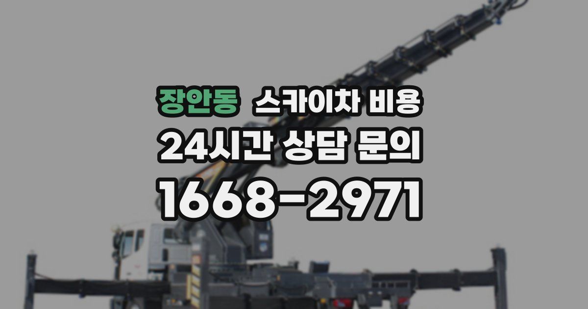 장안동 스카이차 비용