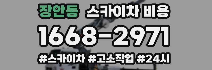 장안동 스카이차 비용