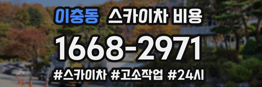 이충동 스카이차 비용