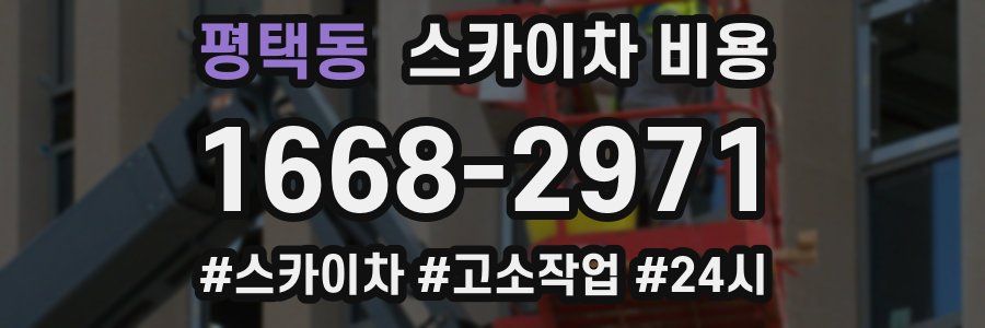 평택동 스카이차 비용