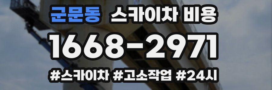 군문동 스카이차 비용