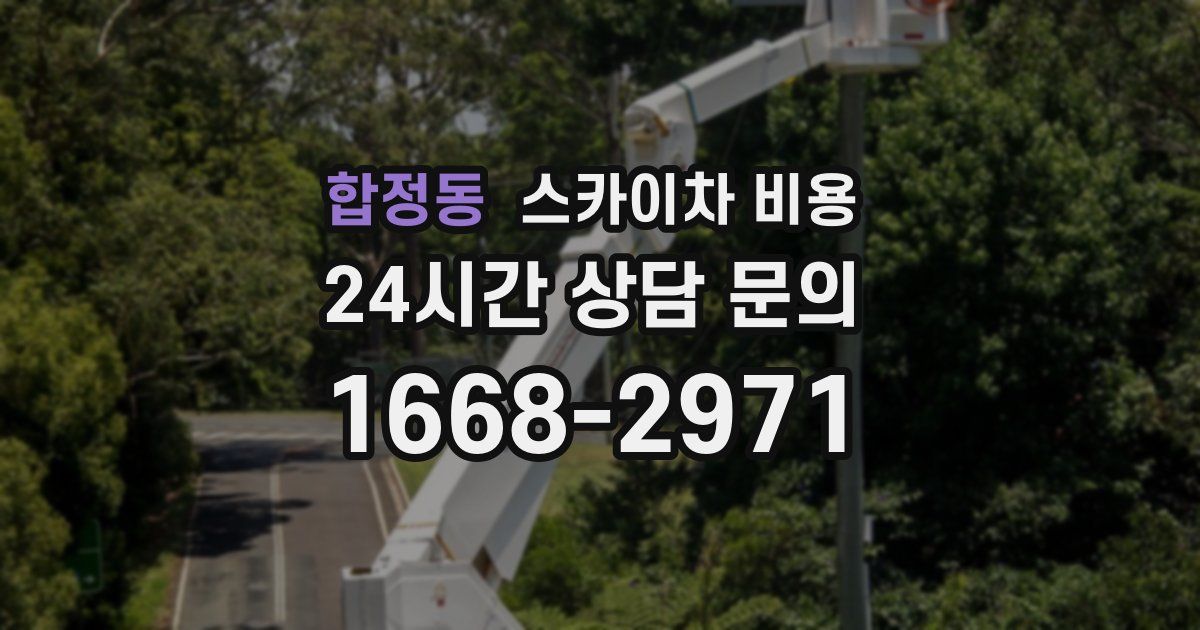 합정동 스카이차 비용