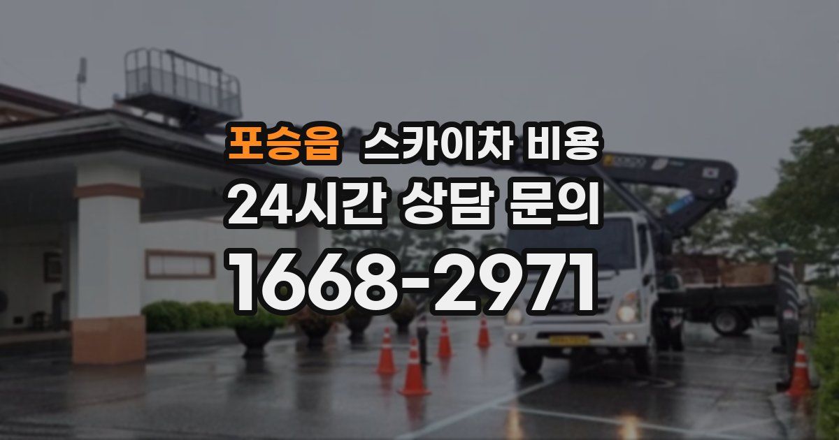 포승읍 스카이차 비용