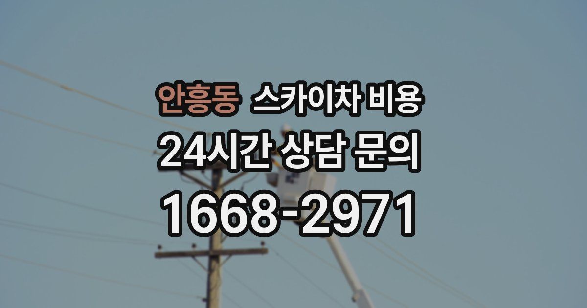 안흥동 스카이차 비용