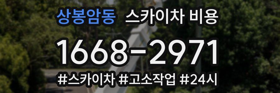 상봉암동 스카이차 비용