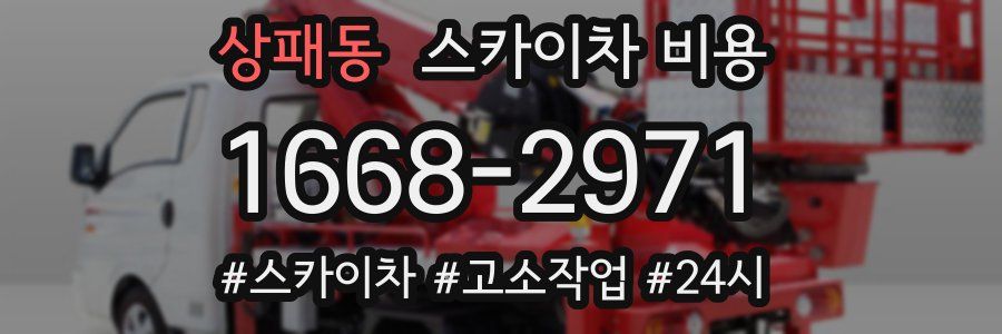 상패동 스카이차 비용