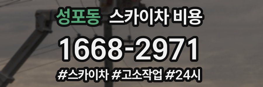 성포동 스카이차 비용