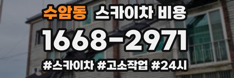 수암동 스카이차 비용