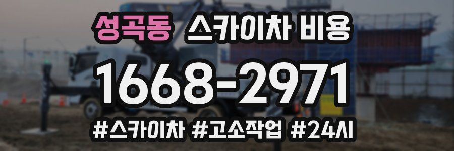 성곡동 스카이차 비용