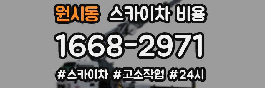 원시동 스카이차 비용