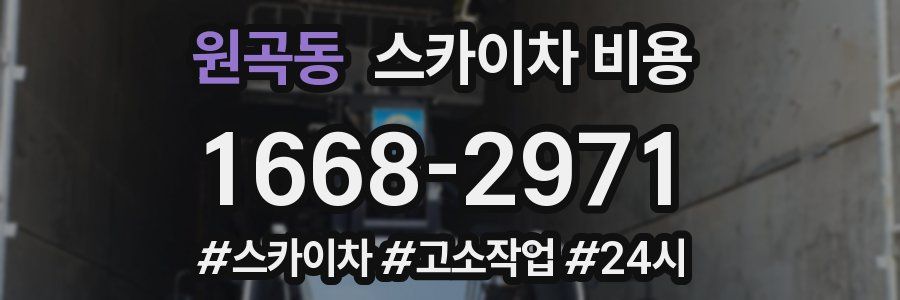 원곡동 스카이차 비용