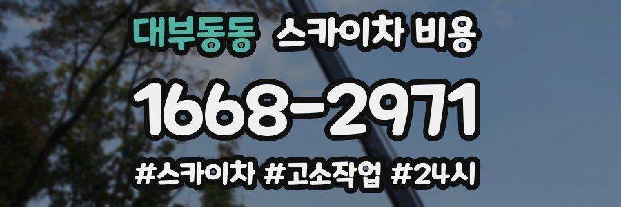 대부동동 스카이차 비용