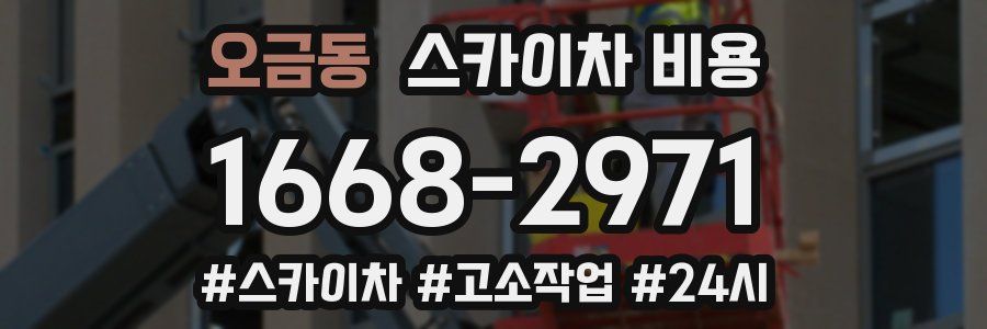 오금동 스카이차 비용