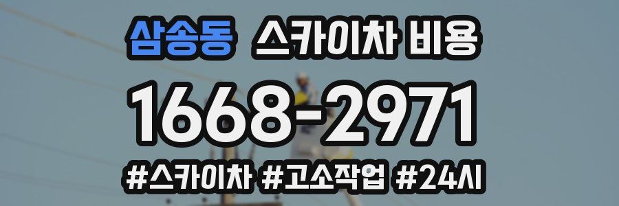 삼송동 스카이차 비용