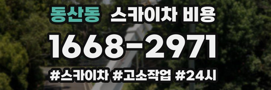 동산동 스카이차 비용