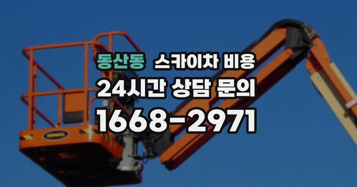 동산동 스카이차 비용