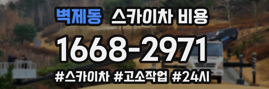 벽제동 스카이차 비용