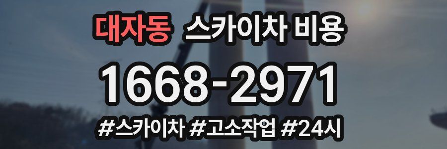 대자동 스카이차 비용