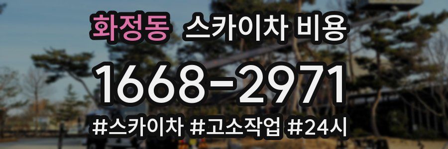 화정동 스카이차 비용