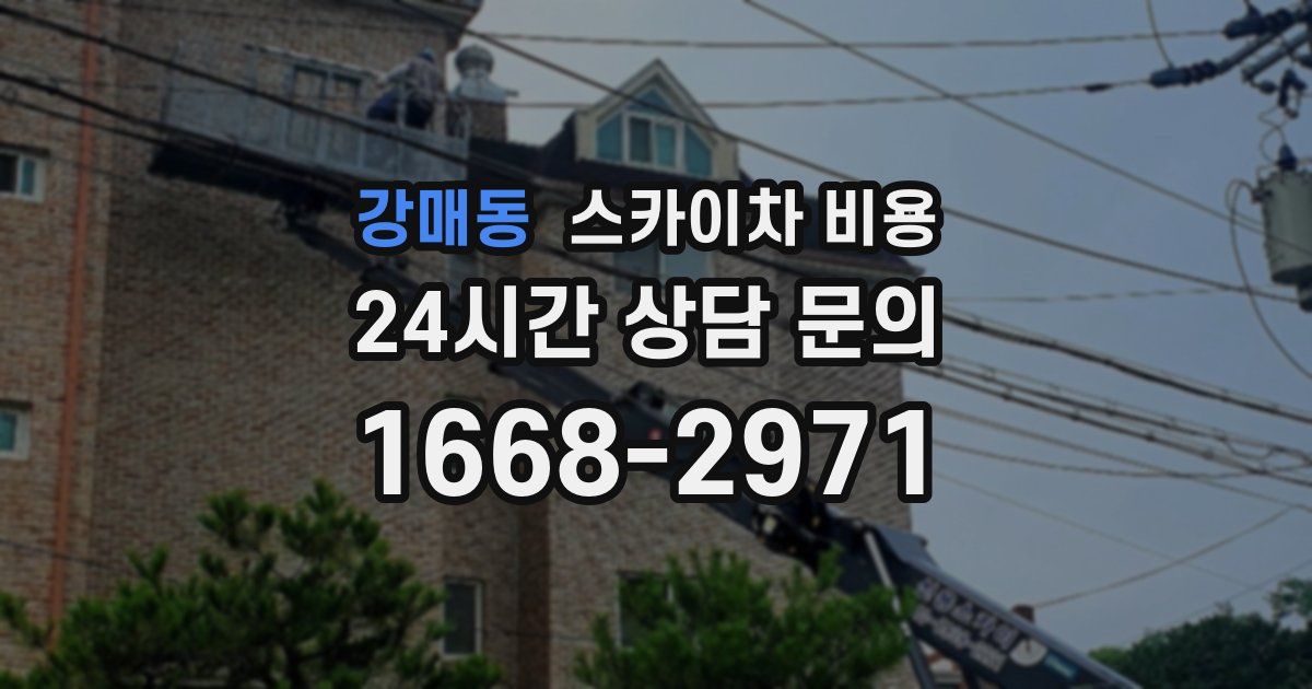 강매동 스카이차 비용