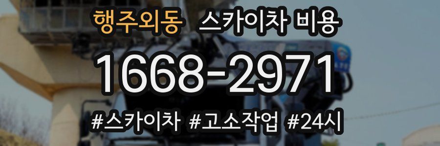 행주외동 스카이차 비용