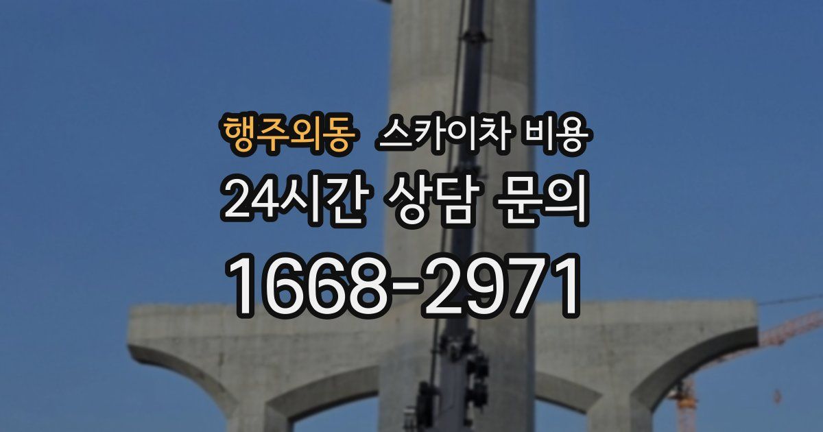 행주외동 스카이차 비용