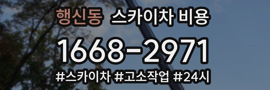 행신동 스카이차 비용