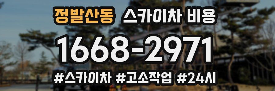 정발산동 스카이차 비용