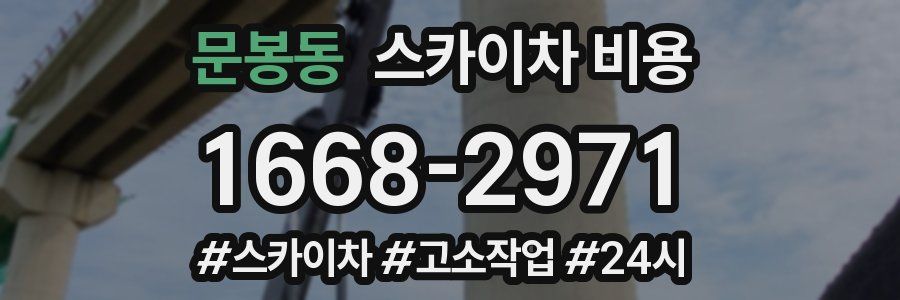 문봉동 스카이차 비용