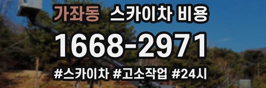 가좌동 스카이차 비용