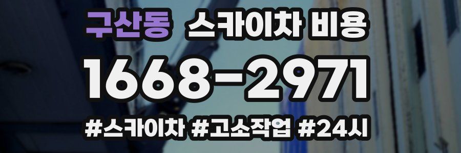 구산동 스카이차 비용