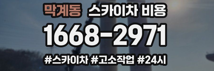 막계동 스카이차 비용