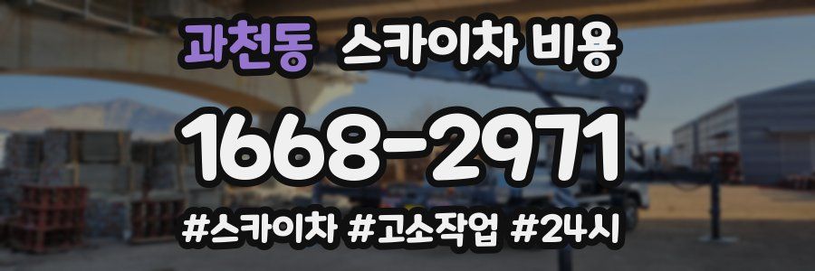 과천동 스카이차 비용