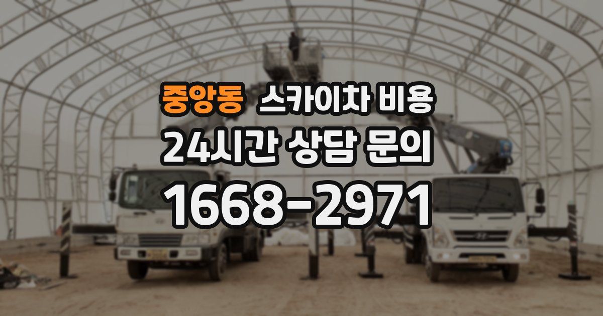 중앙동 스카이차 비용