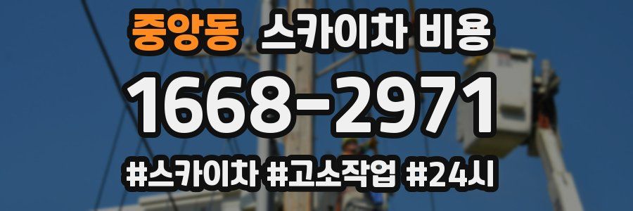 중앙동 스카이차 비용