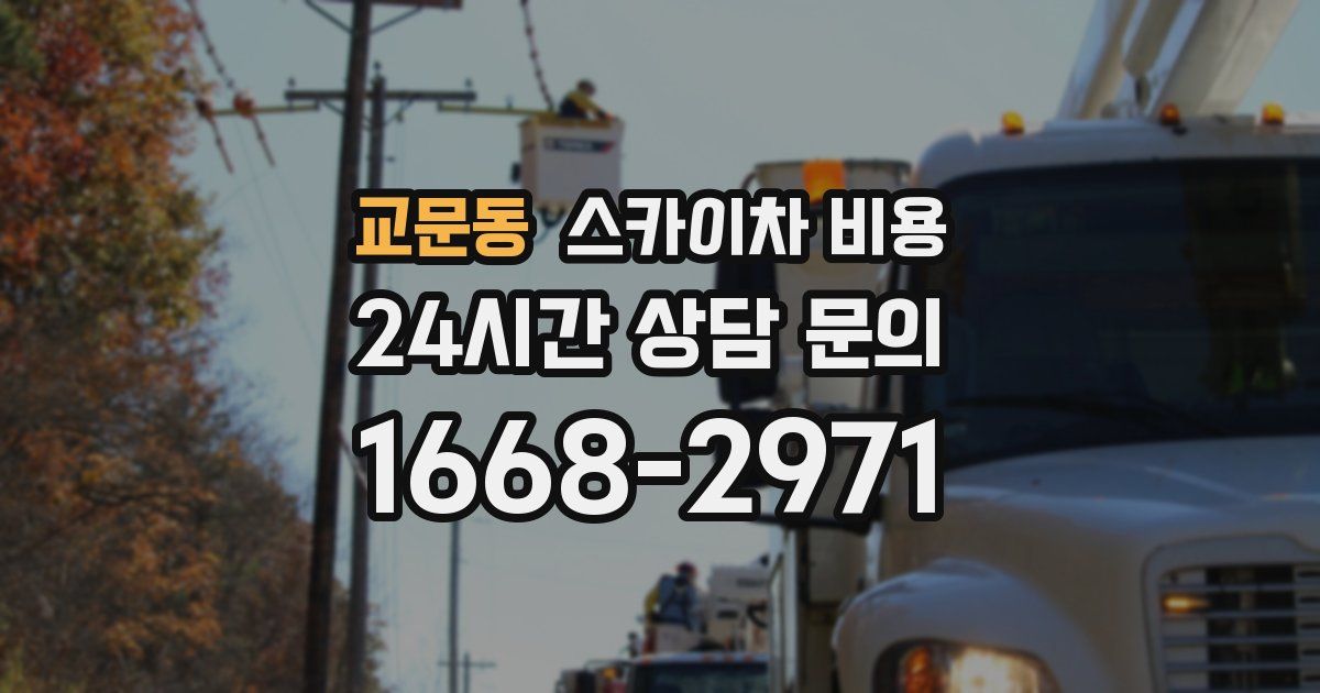 교문동 스카이차 비용