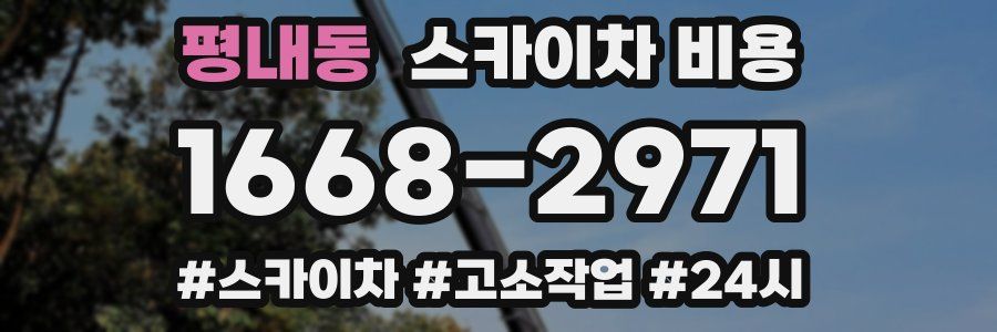 평내동 스카이차 비용