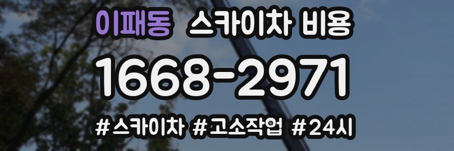 이패동 스카이차 비용