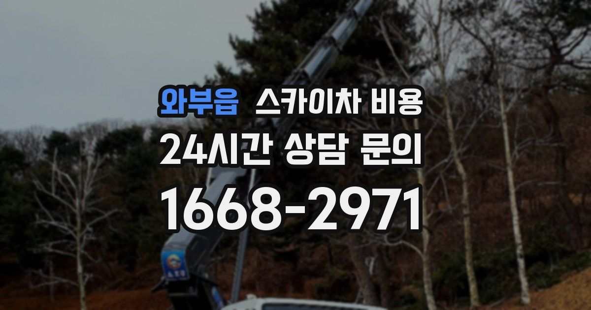 와부읍 스카이차 비용