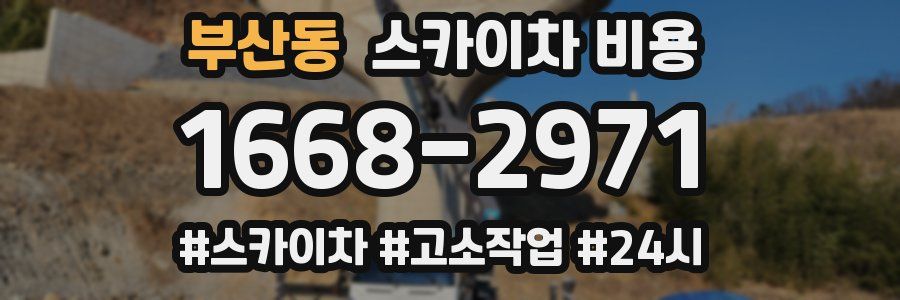 부산동 스카이차 비용