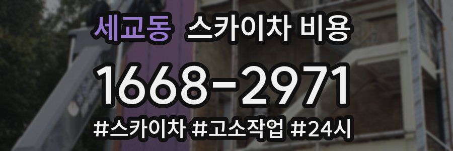 세교동 스카이차 비용